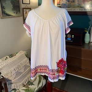 Johnny Was Embroidered Top